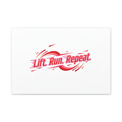 Lift Run Repeat Gym Motivation Canvas Wall Art