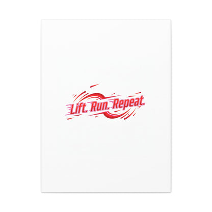 Lift Run Repeat Gym Motivation Canvas Wall Art
