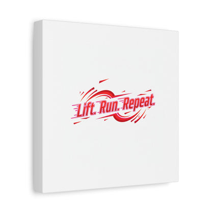Lift Run Repeat Gym Motivation Canvas Wall Art