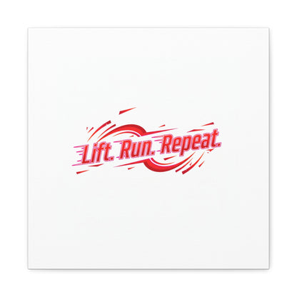 Lift Run Repeat Gym Motivation Canvas Wall Art