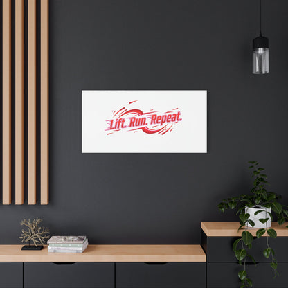 Lift Run Repeat Gym Motivation Canvas Wall Art