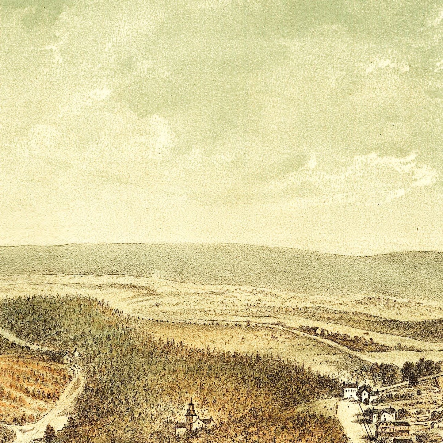 Vintage Map of Berkeley Springs, Virginia, 1889