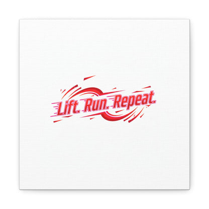 Lift Run Repeat Gym Motivation Canvas Wall Art