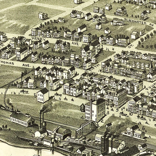 Vintage Map of Davis, West Virginia 1898