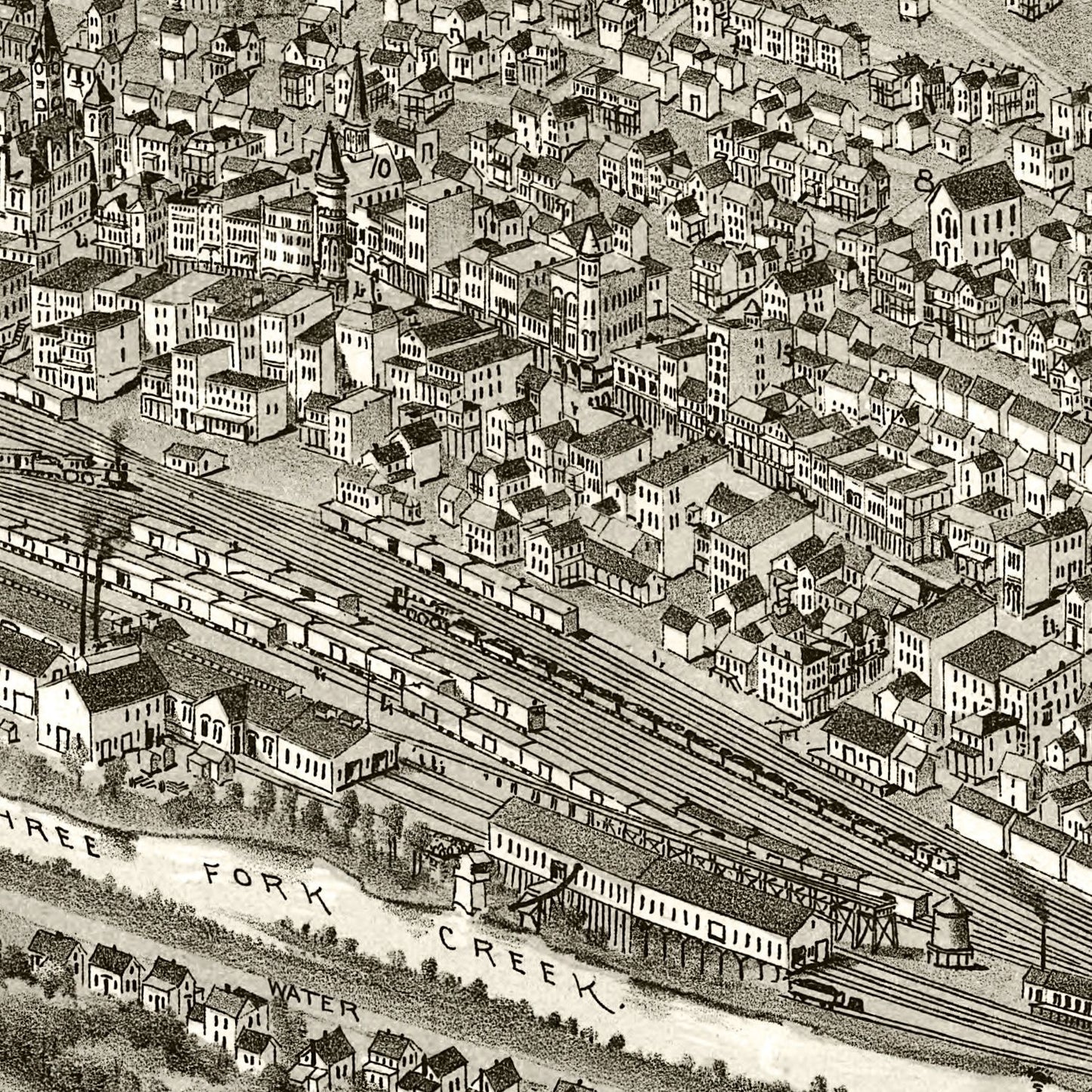 Vintage Map of Grafton, West Virginia, 1898