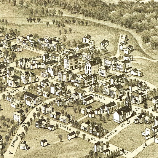 Vintage Map of Harrisville, West Virginia, 1899