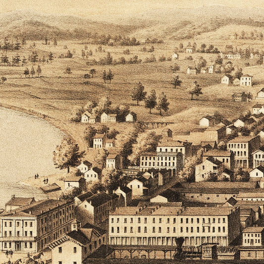Vintage Map of Parkersburg, West Virginia, 1861