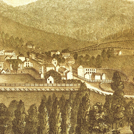 Vintage Map of Phillippi, West Virginia, 1861
