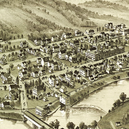 Vintage Map of Phillippi, West Virginia, 1897