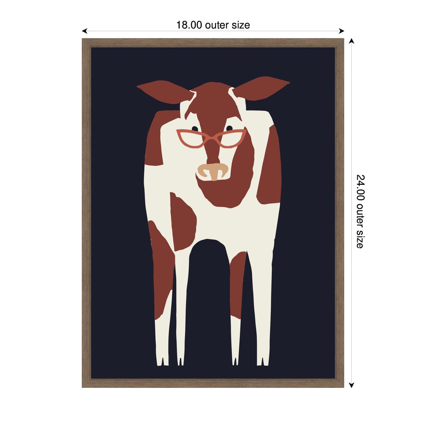 Farm Cow Framed Canvas Wall Art