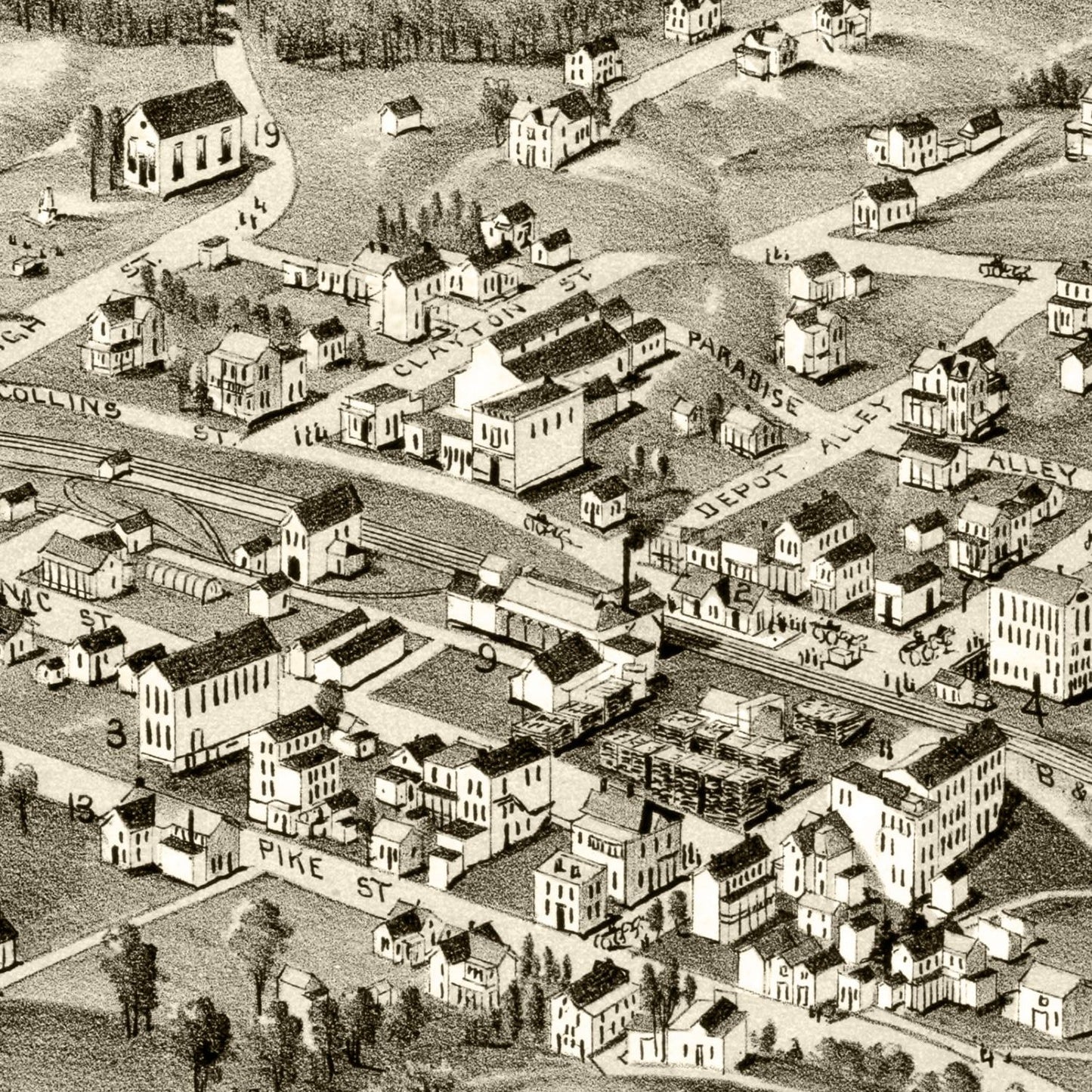 Vintage Map of Pennsboro, West Virginia, 1899