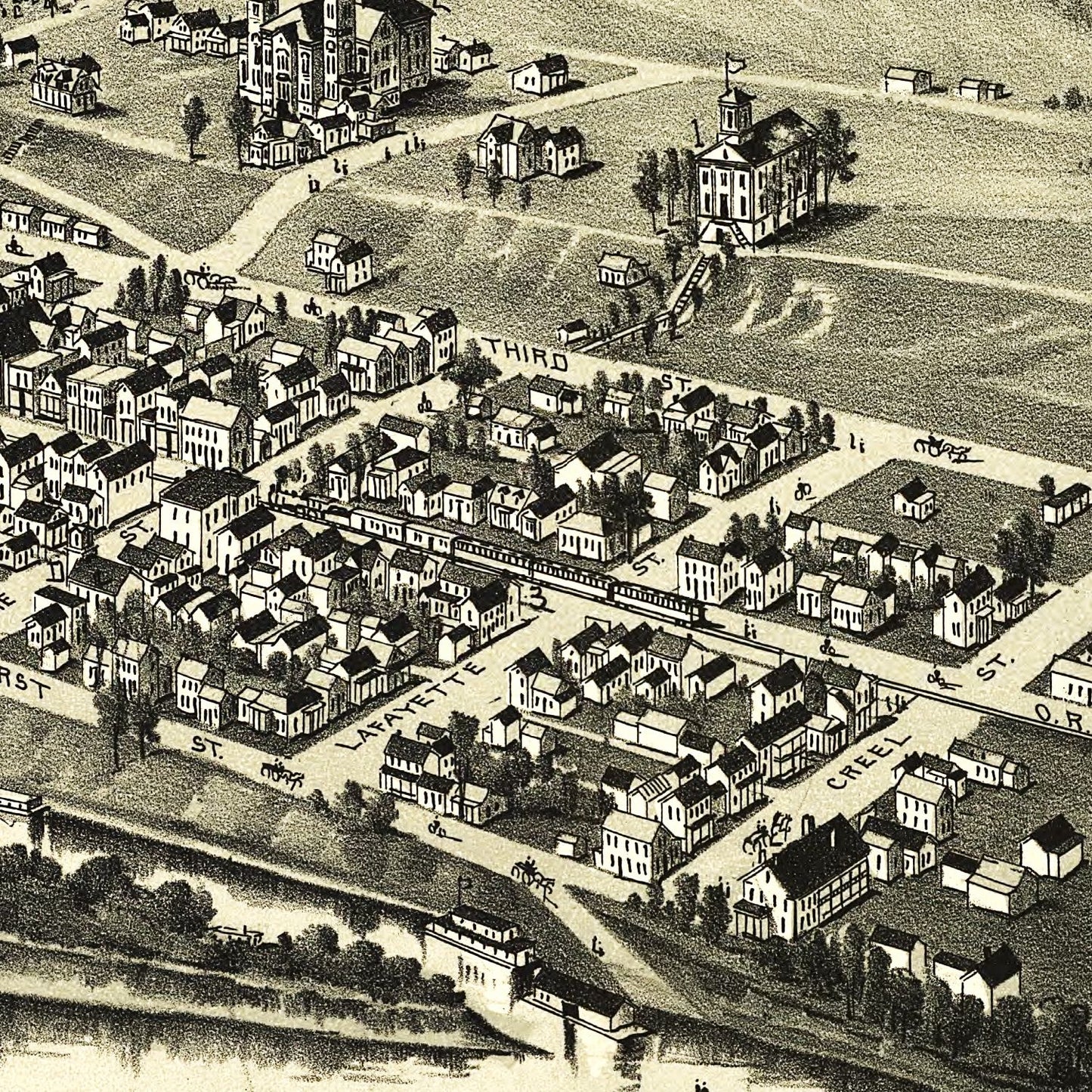 Vintage Map of St. Mary's, West Virginia, 1899