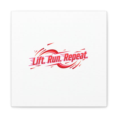 Lift Run Repeat Gym Motivation Canvas Wall Art