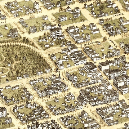 Vintage Map of Columbia, South Carolina 1872