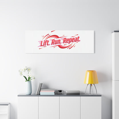 Lift Run Repeat Gym Motivation Canvas Wall Art