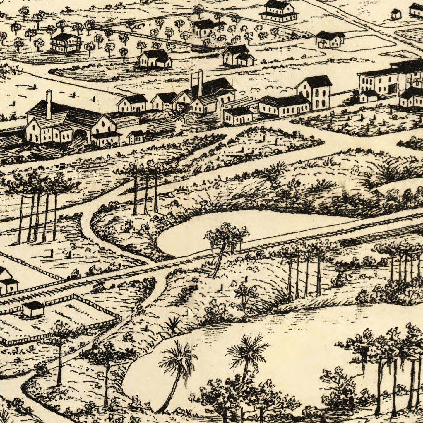 Vintage Map of Longwood, Florida, 1885