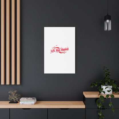 Lift Run Repeat Gym Motivation Canvas Wall Art