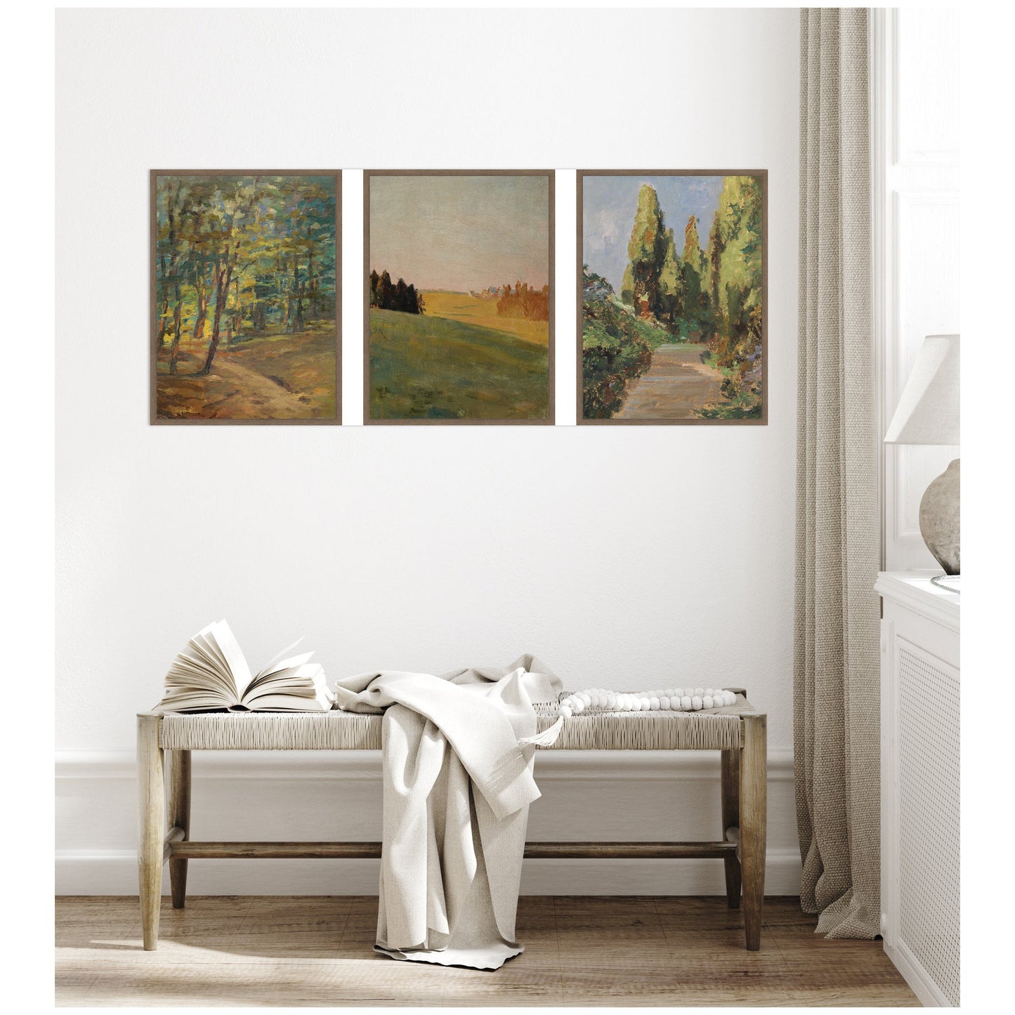Forest Interior 3-Piece Framed Canvas Wall Art Set