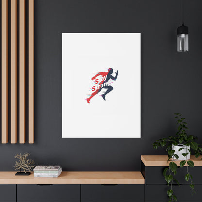 Stay Strong Runner Gym Canvas Wall Art