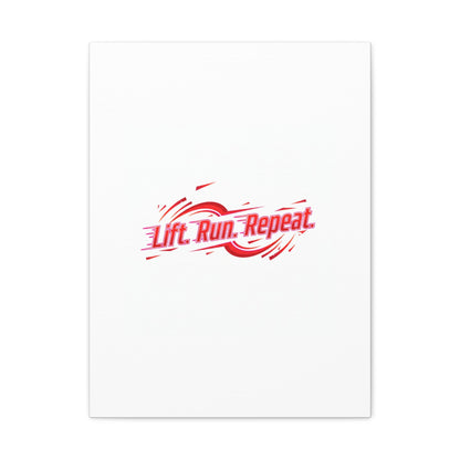 Lift Run Repeat Gym Motivation Canvas Wall Art