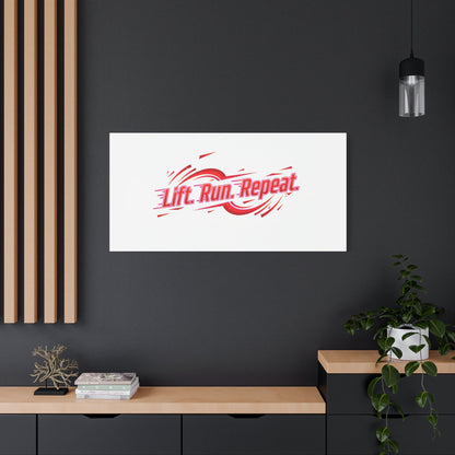 Lift Run Repeat Gym Motivation Canvas Wall Art