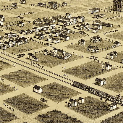 Vintage Map of Childress, Texas, 1890