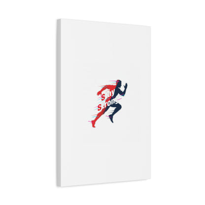 Stay Strong Runner Gym Canvas Wall Art
