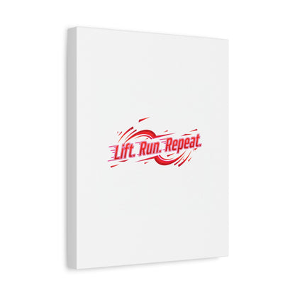 Lift Run Repeat Gym Motivation Canvas Wall Art