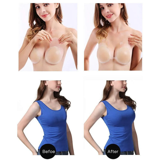 Strapless Pull Ups Silicone Push Up Bra – Lift, Shape & Confidence for Every Dress