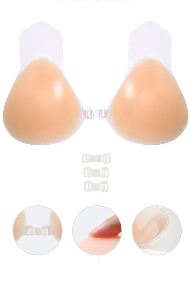 Strapless Pull Ups Silicone Push Up Bra – Lift, Shape & Confidence for Every Dress