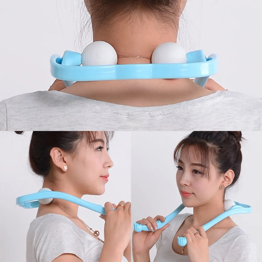 Dual Pressure Point Massager - Manual Neck & Shoulder Tool