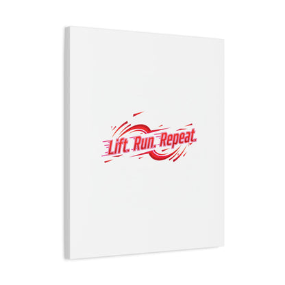 Lift Run Repeat Gym Motivation Canvas Wall Art