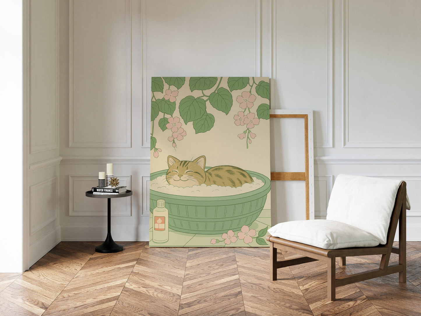 Soak and Purr Cat Spa Dreams Wall Art Print