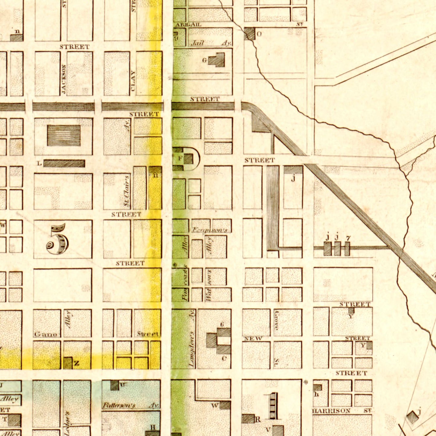 Vintage Map of Cincinnati, Ohio, 1841