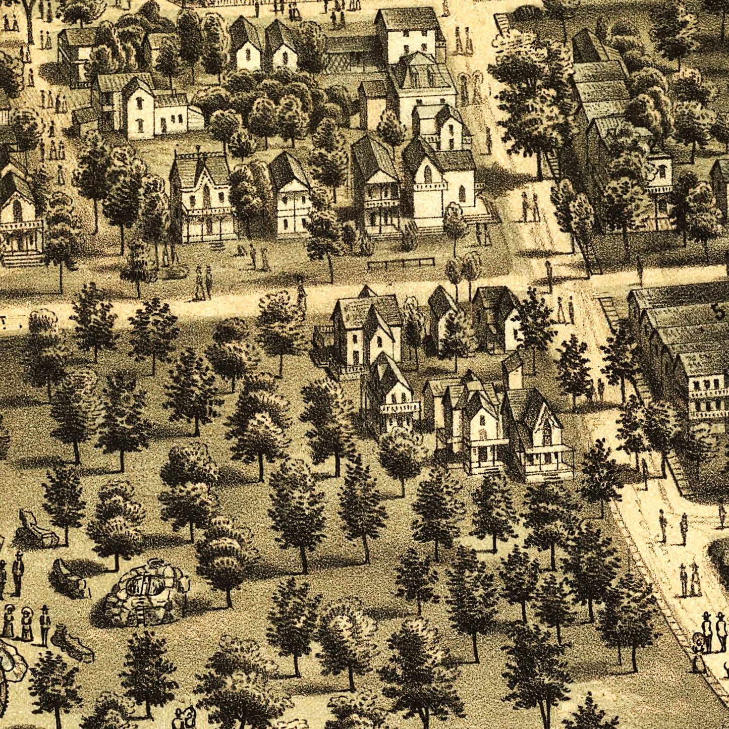 Vintage Map of Sandusky, Ohio, 1884