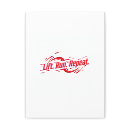 Lift Run Repeat Gym Motivation Canvas Wall Art