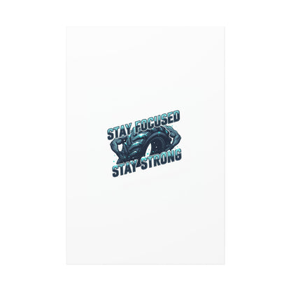 Stay Focused Stay Strong Gym Canvas Wall Art