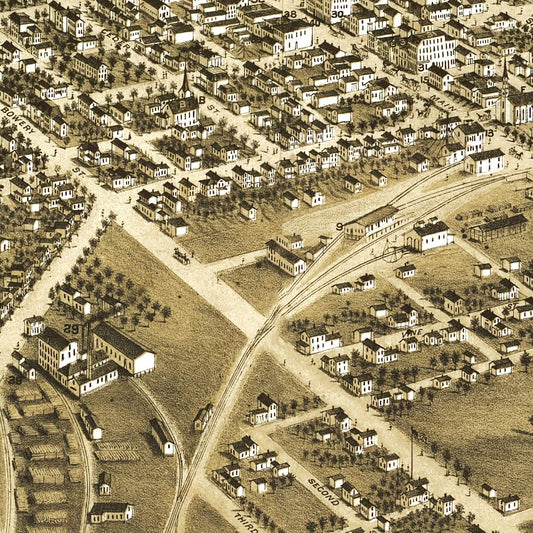 Vintage Map of Ravenna, Ohio, 1882