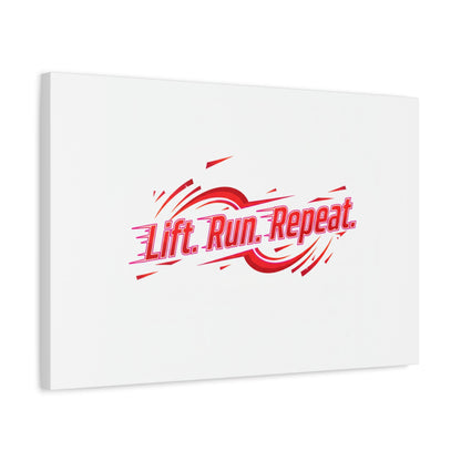 Lift Run Repeat Gym Motivation Canvas Wall Art