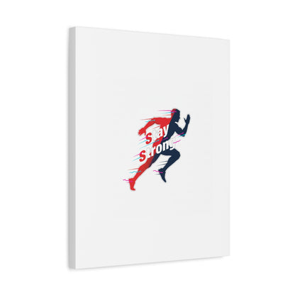 Stay Strong Runner Gym Canvas Wall Art