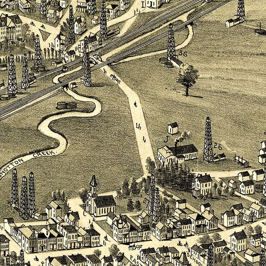 Vintage Map of Scio, Ohio, 1899