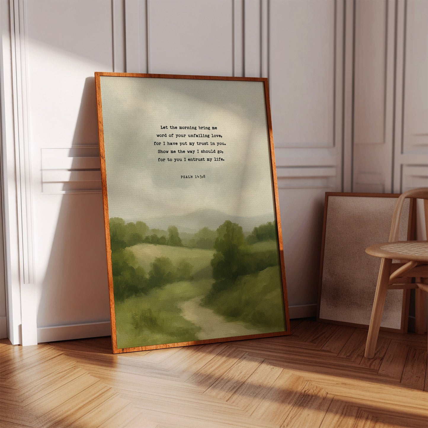 Morning Trust Psalm 143:8 Landscape Faith Print