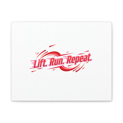 Lift Run Repeat Gym Motivation Canvas Wall Art