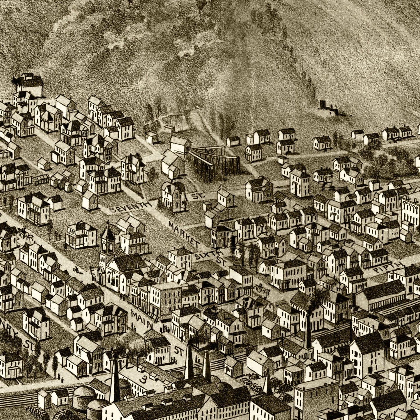 Vintage Map of Toronto, Ohio, 1899
