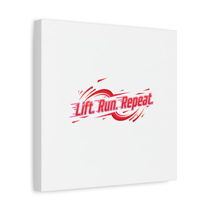Lift Run Repeat Gym Motivation Canvas Wall Art