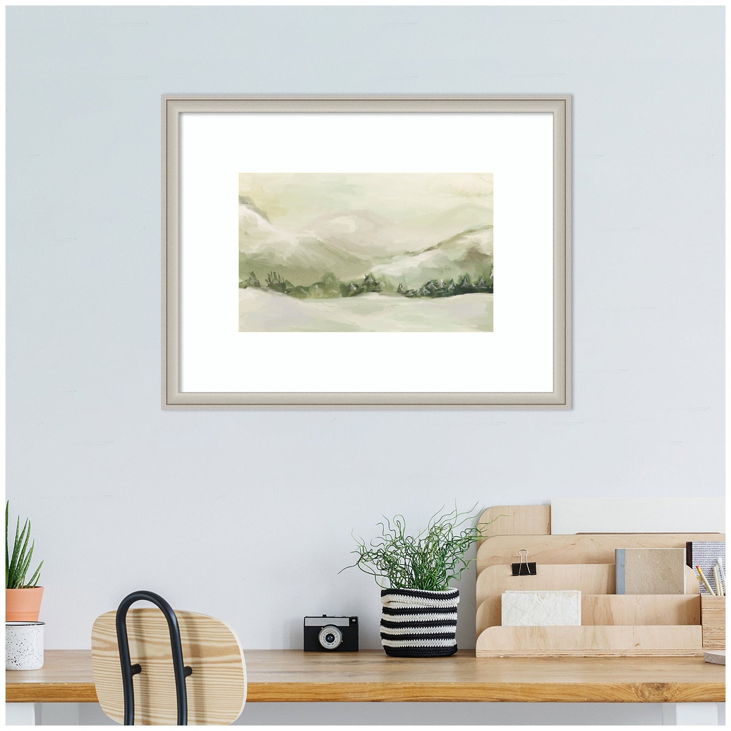 Winter Snow Landscape Framed Wall Art