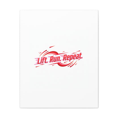 Lift Run Repeat Gym Motivation Canvas Wall Art