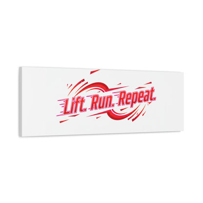 Lift Run Repeat Gym Motivation Canvas Wall Art