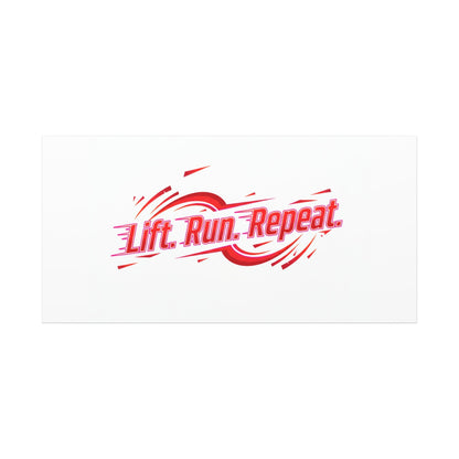 Lift Run Repeat Gym Motivation Canvas Wall Art