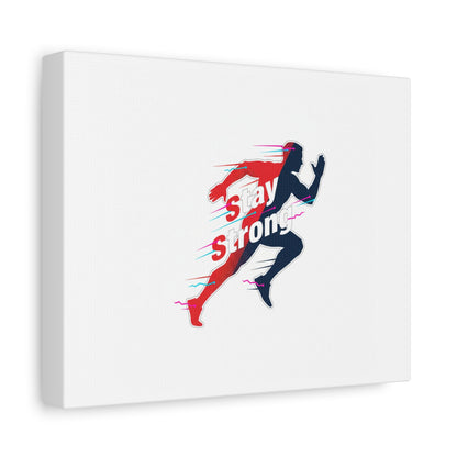 Stay Strong Runner Gym Canvas Wall Art